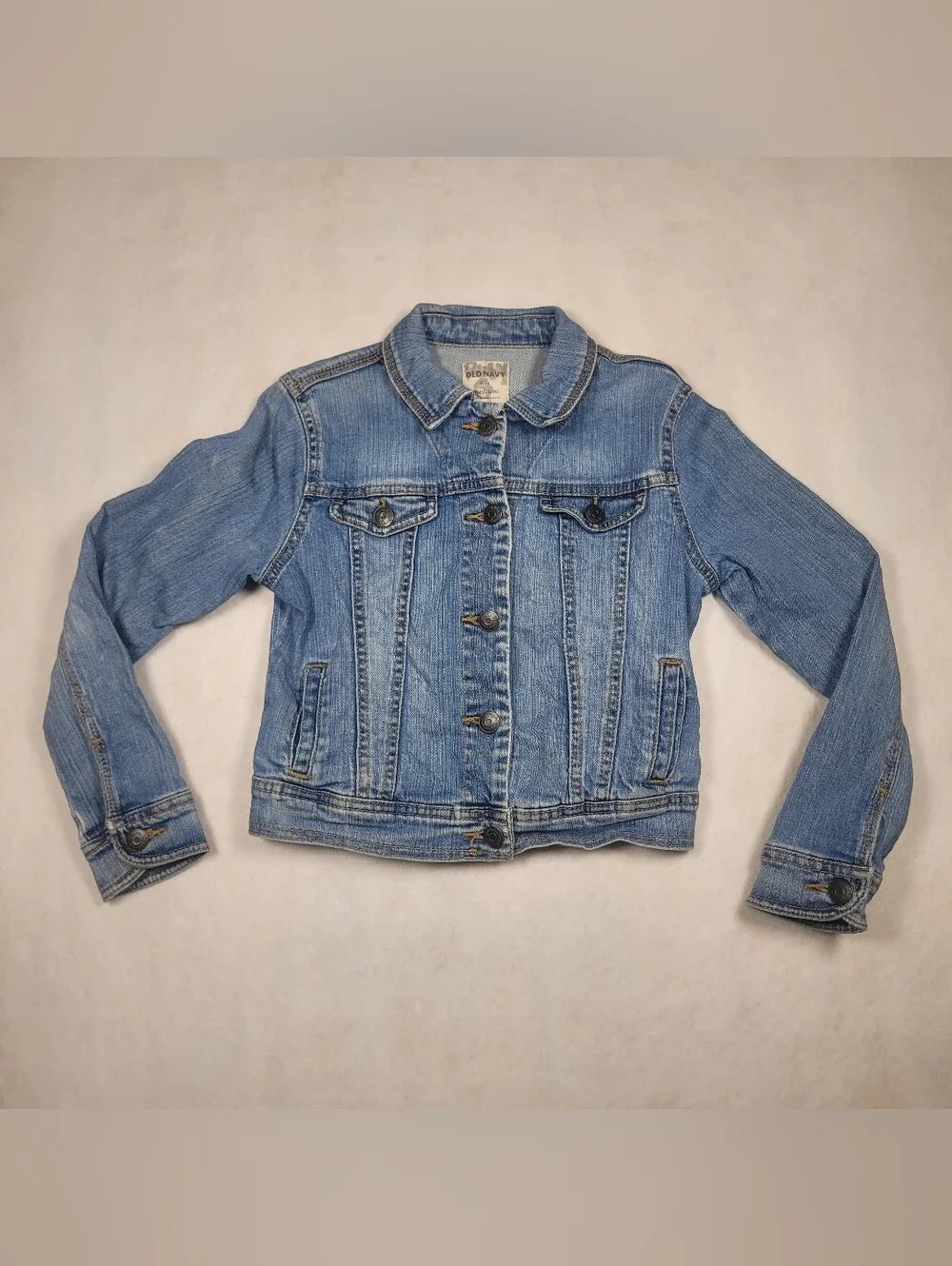 Old Navy Kids Medium Wash Denim Jacket Girls Sz Medium